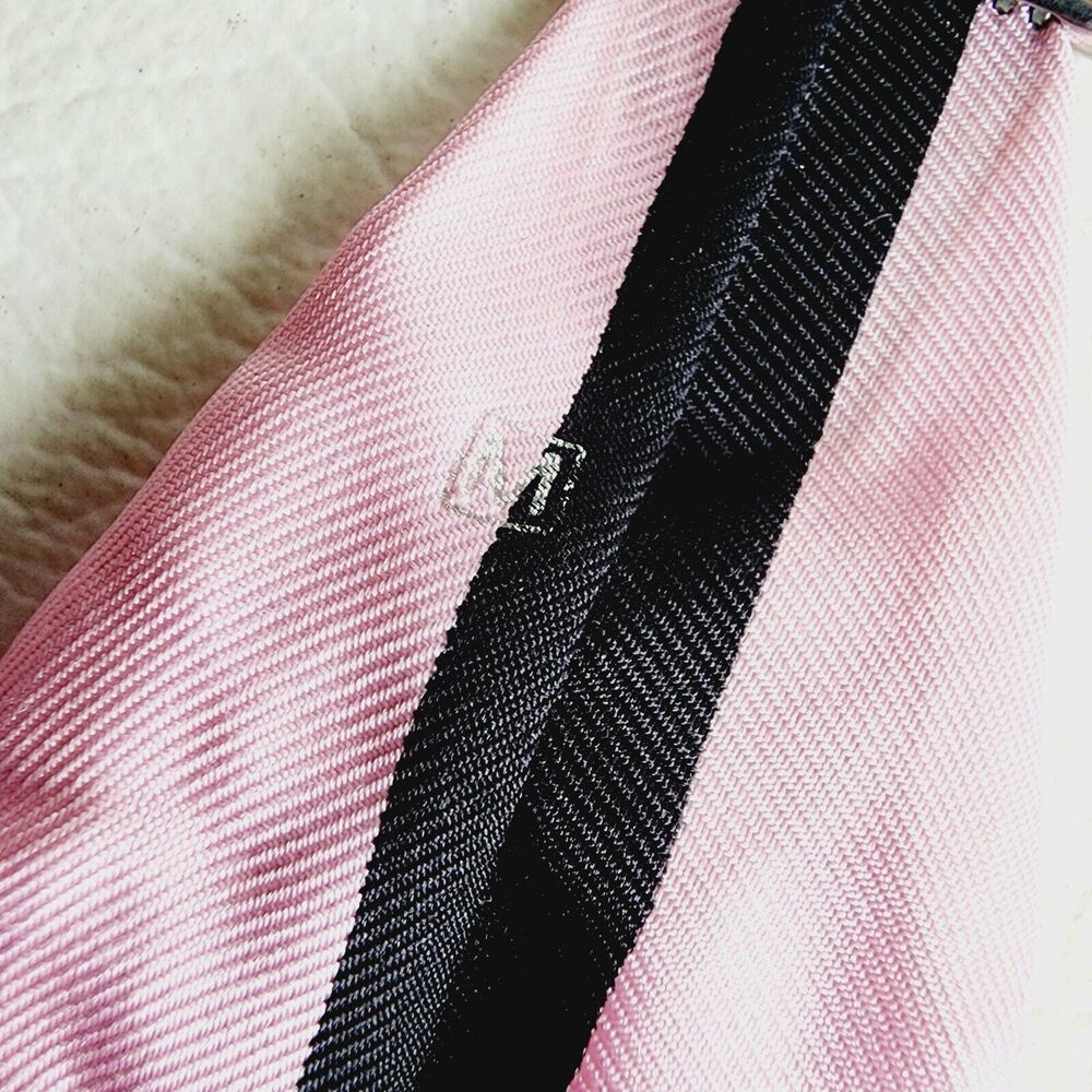 Boucheron Women's 100% Silk Pink/Black Watch Band Strap Made In France 9" - Picture 8 of 11